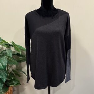 Smartwool Shadow Pine Colorblock Sweater in Black Heather